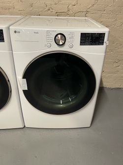 New LG electric dryer; comes with a 90-day warranty on the receipt.