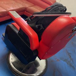 Clean Red Barber Chair