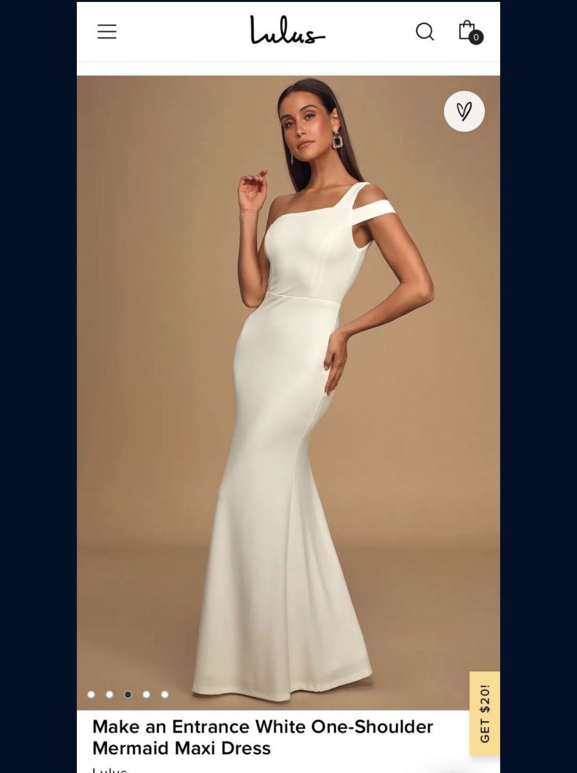 NEVER WORN Lulu ‘s Make An Entrance Wedding Dress Size Medium