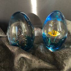 1980s Morano Studio Glass Single Fishes