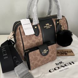 Coach Rowan Satchel And Matching Wallet