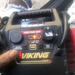 Viking 1000 Amp Jump Starter w/ Air Compressor – Works Great