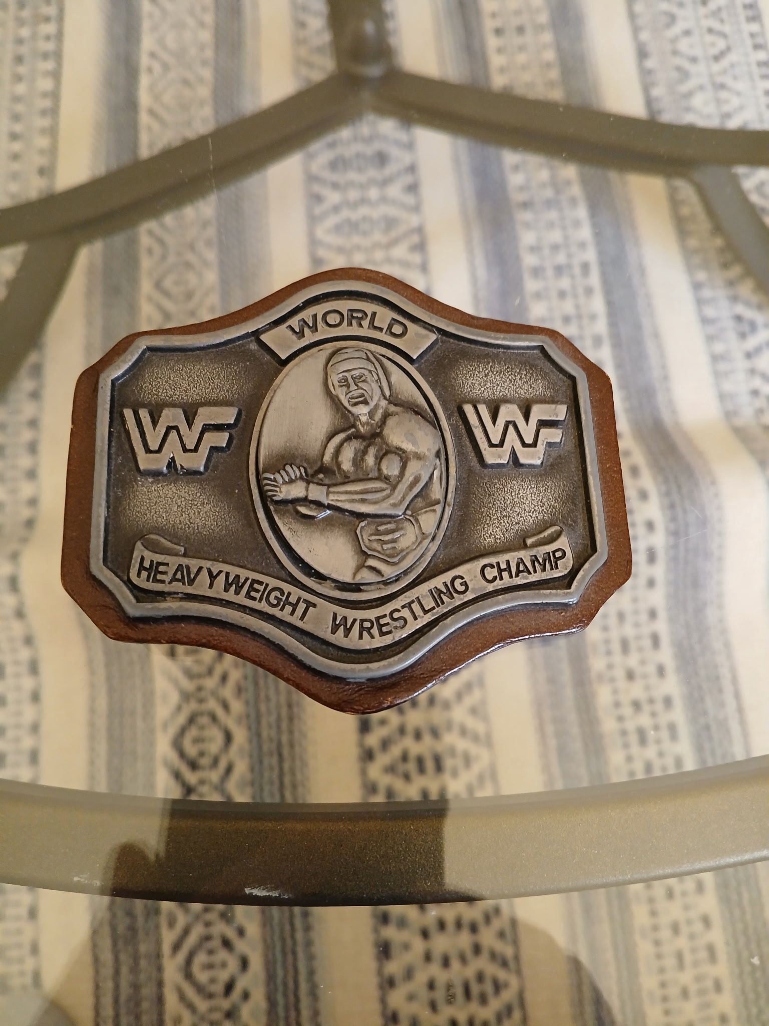 Hulk hogan Leather Belt Buckle Rare!
