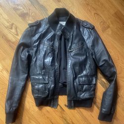 Italian Leather Bomber Jacket