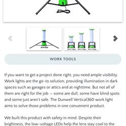 Vertical360 DUNWELL Tripod LED Work Light 