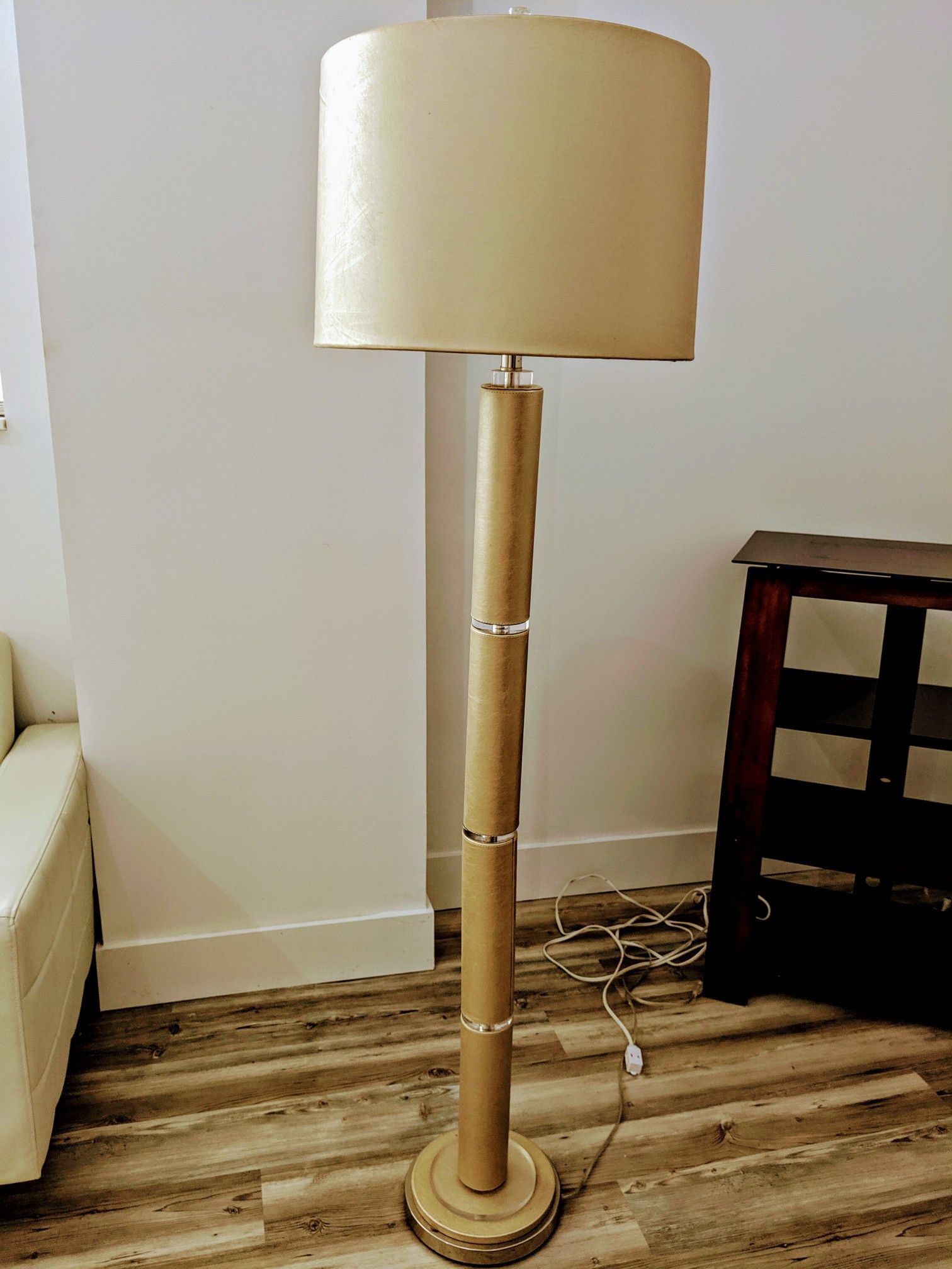 Gold floor lamp