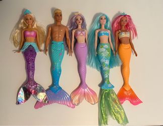 5  Barbie mermaid dolls