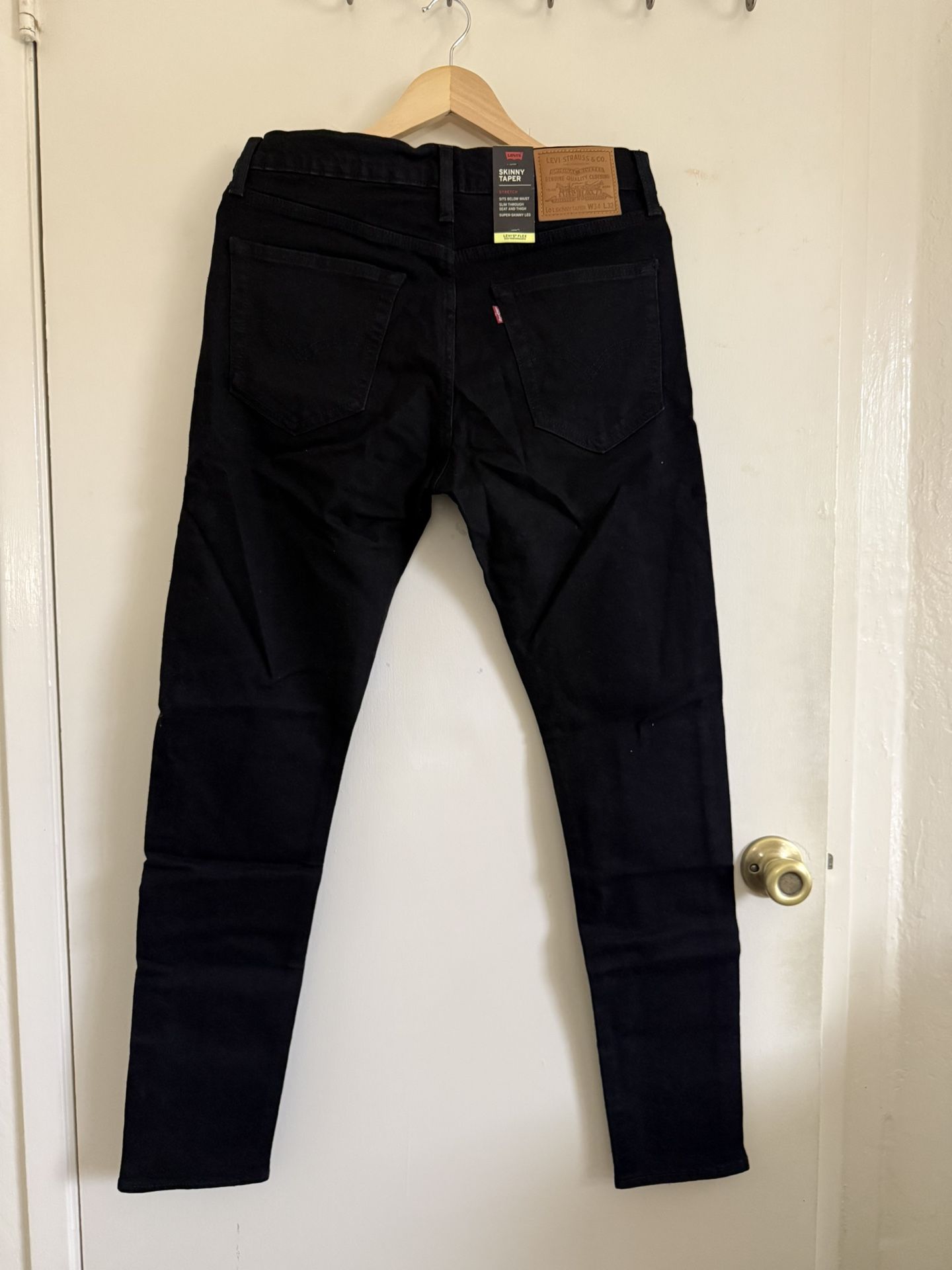 Levi's 512 black slim tapered jeans #jeans