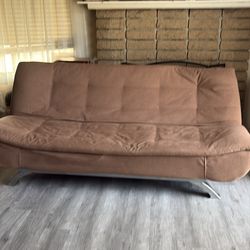 Desk and futon couch