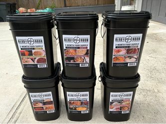 Ready Hour 3-Month Supply Emergency Food 6 Buckets  2021– 25-Year Shelf Life