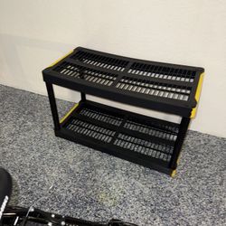 2 Tier Black Storage Rack