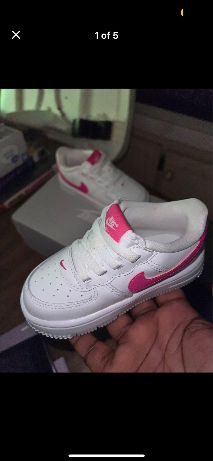 Pink Air Force 1 Easy On 7c (Never WORN)