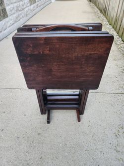 Brown Snack Table Set