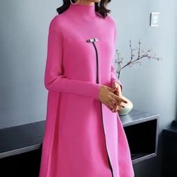 Women's Contrast Mesh Long Sleeve Sequin Party Dress Plus Size