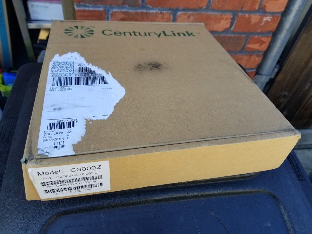 Brand new CenturyLink C3000Z modem/router