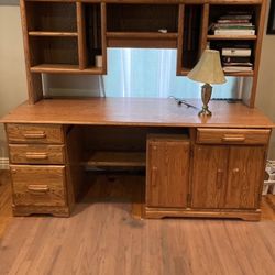 Oak Desk  $150.00 Or  Best Ofer 