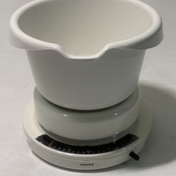 Vintage Krups Type 844 White Round Kitchen Food Scale w/ Bowl