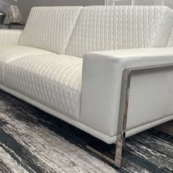 Living Room Giana Sofa - White leather designer sofa
