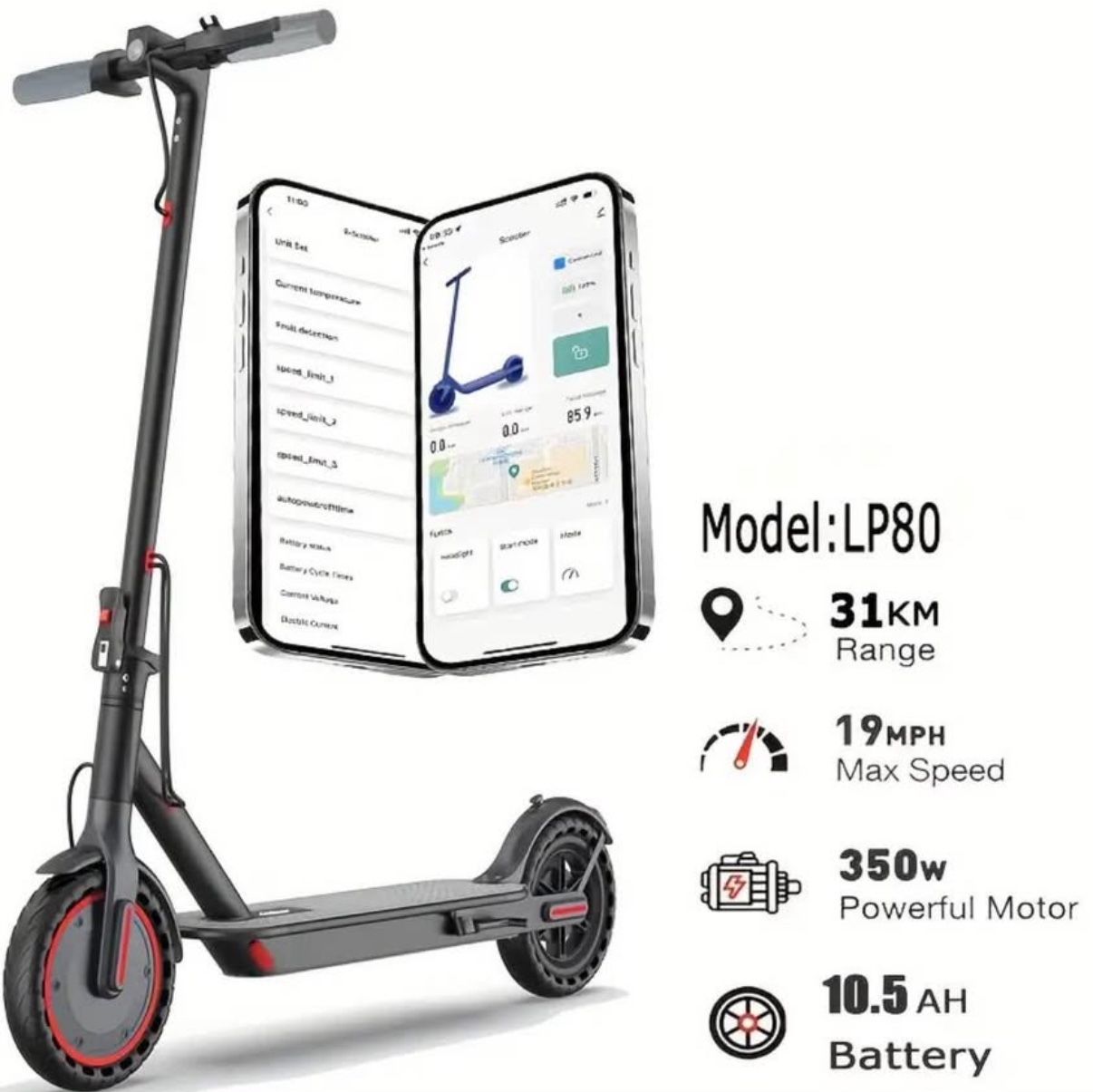 LADPED LP80 High-Speed Foldable Electric Scooter 