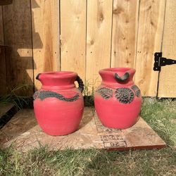 Clay Planter Set  13H x 10W