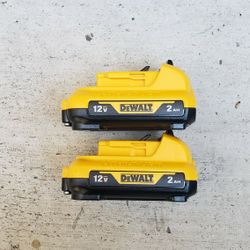 Dewalt 12v Batteries 2.0 Ah Price For Both  Brand New 