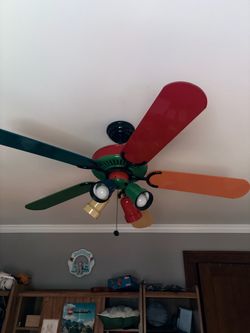 Colorful Kids Ceiling Fan with Light Kit