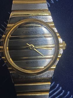 Geneva Quartz Gold-Tone Dress Watch