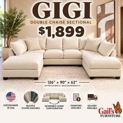 GIGI CUSTOM DOUBLE Chaise Sectional