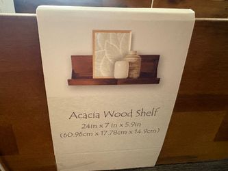 Wooden shelves