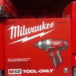 Milwaukee M12 Cordless No-Hub Coupling Drill  Drver