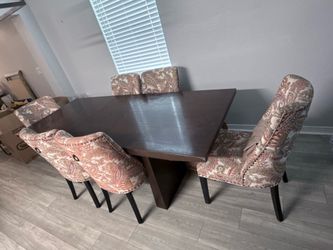 Solid wood Table and 6 chairs