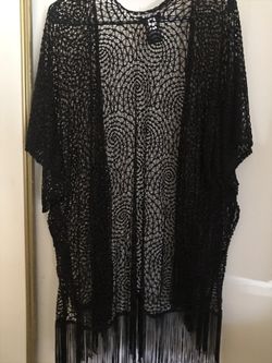 Bebe Black Kimono Cover Up