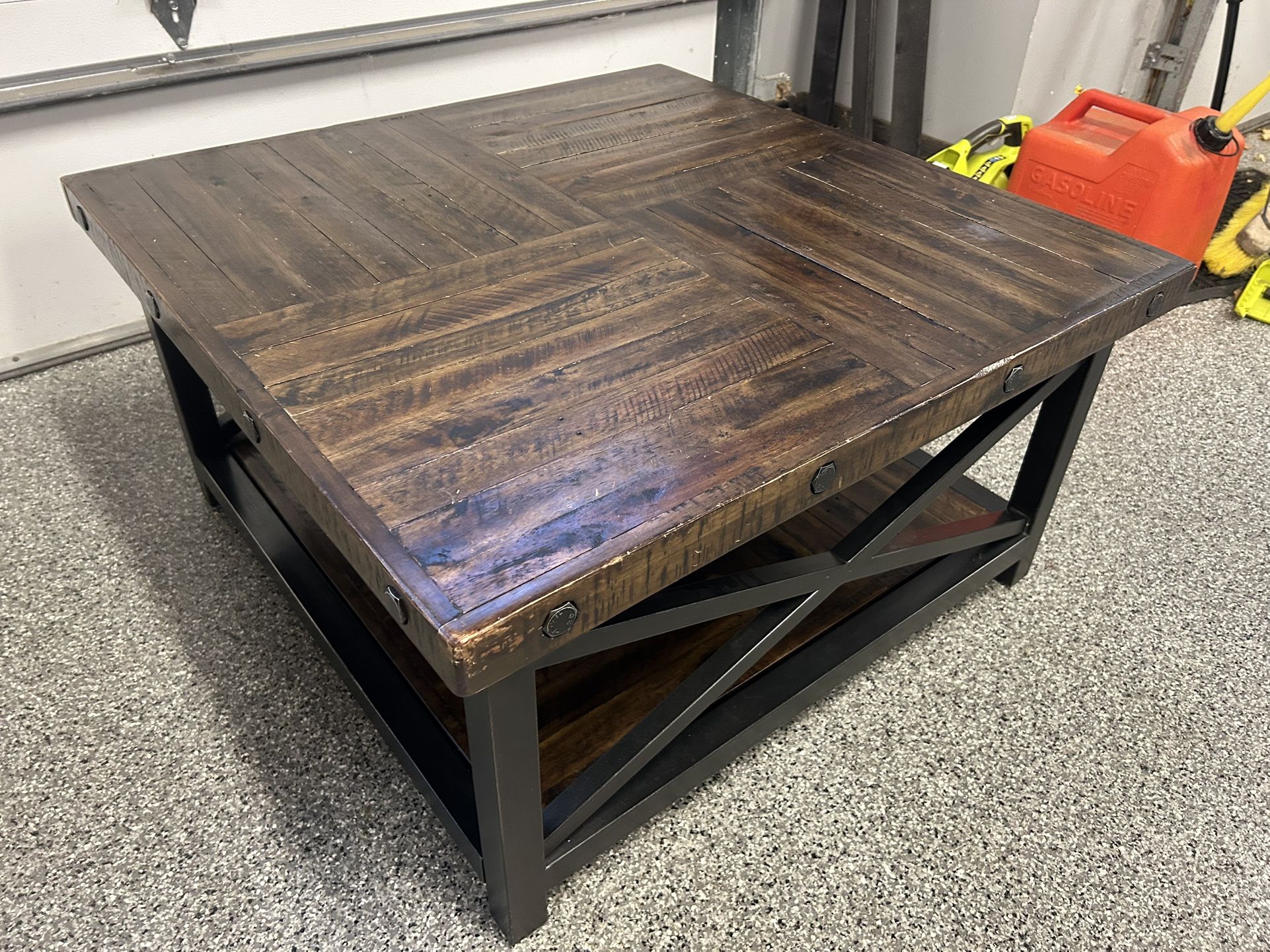 Rustic Square Coffee Table