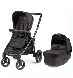 BRAND NEW Luxury Peg Perego Team Stroller with Bassinet (Onyx)
