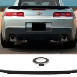 14-15 Chevy Camaro OE Style Low Blade Trunk Spoiler Wing Matte Black ABS