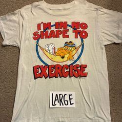 Vintage 1978 Garfield "I'm In No Shape To Exercise" T-shirt