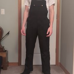 Optie Men's Black Utility Overalls - Adjustable Workwear