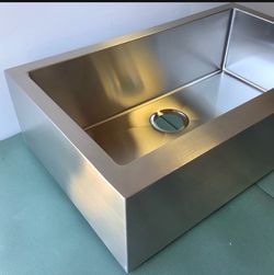 Farmhouse stainless steel sink 33”