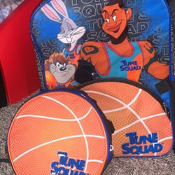Tune Squad Back Pack With Lunch Box 