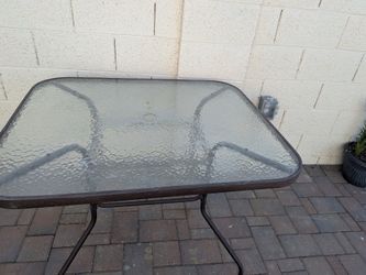 Outdoor Glass Top Table
