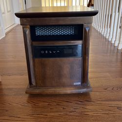 Wheeled 1500W Space Heater / End Table