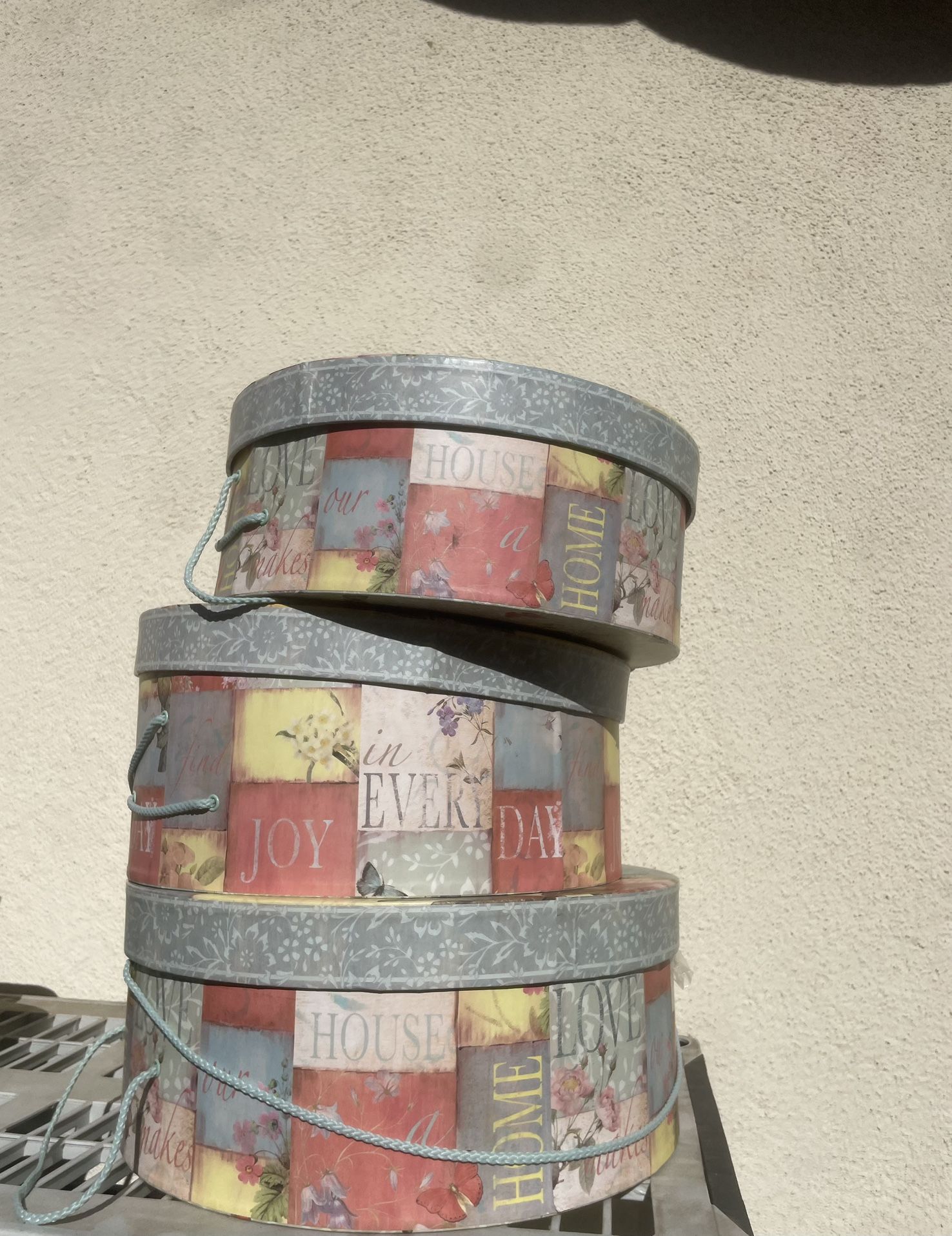 3 Decorative Hat Boxes