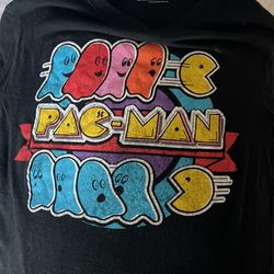 Used Black Pac-Man Tshirt Size Medium 