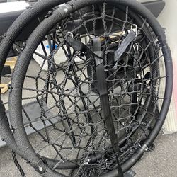 New Spider Swing-Netted Webbed Seat for Grip and Comfort-Hanging Tree Circular Flying Saucer