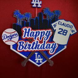 LA Dodgers Cake Topper 
