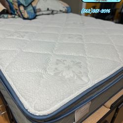 Sweet Dreams Blue Gel Mattress And Box Set New Cama Pillowtop 