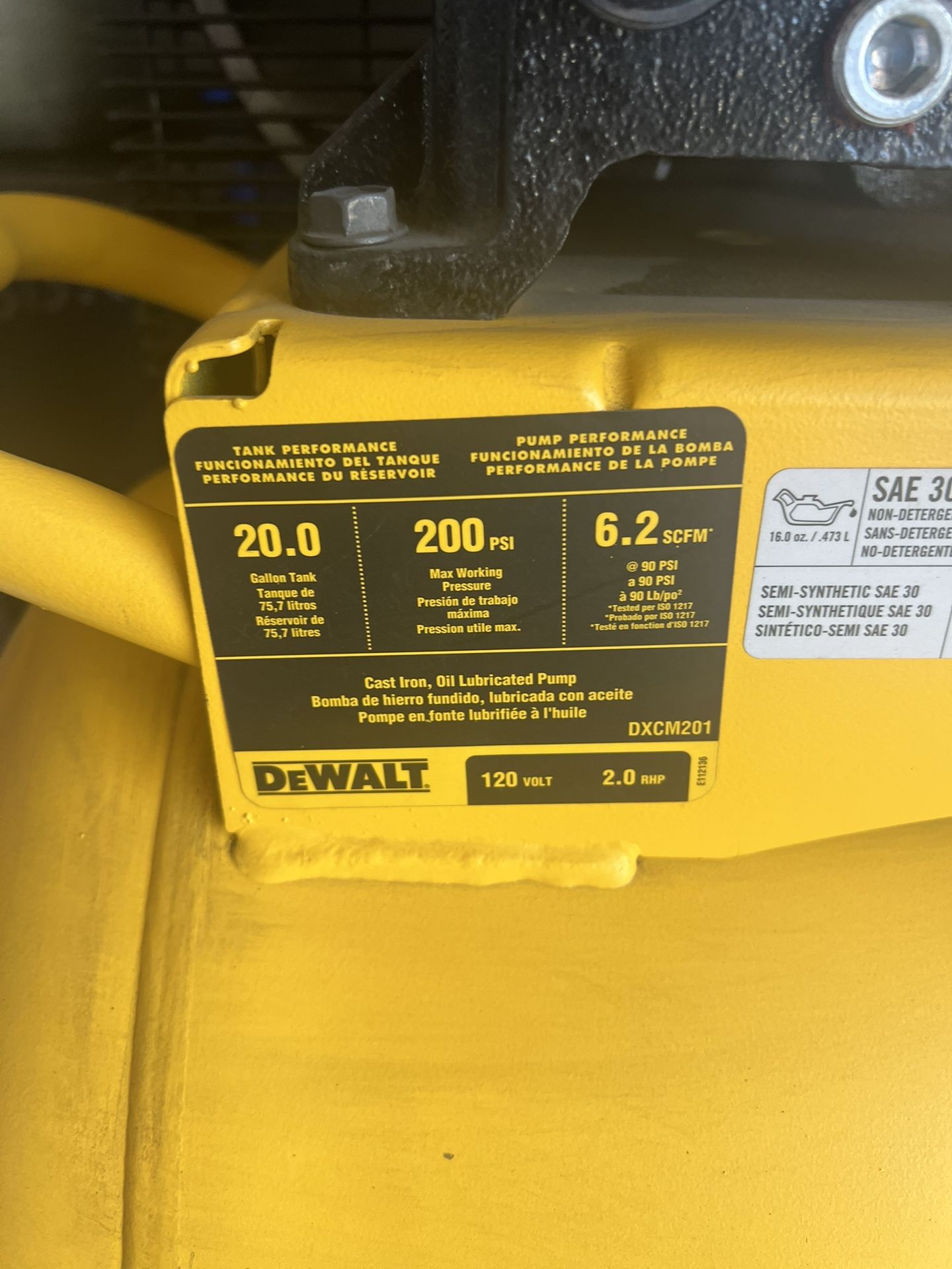 Dewalt air Compressor