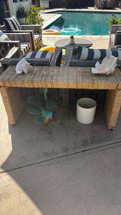 Rattan Buffett table