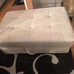 Leather Storage Ottoman/ Bench 