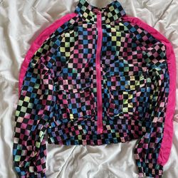 Multicolored Checkered Pattern Jacket 